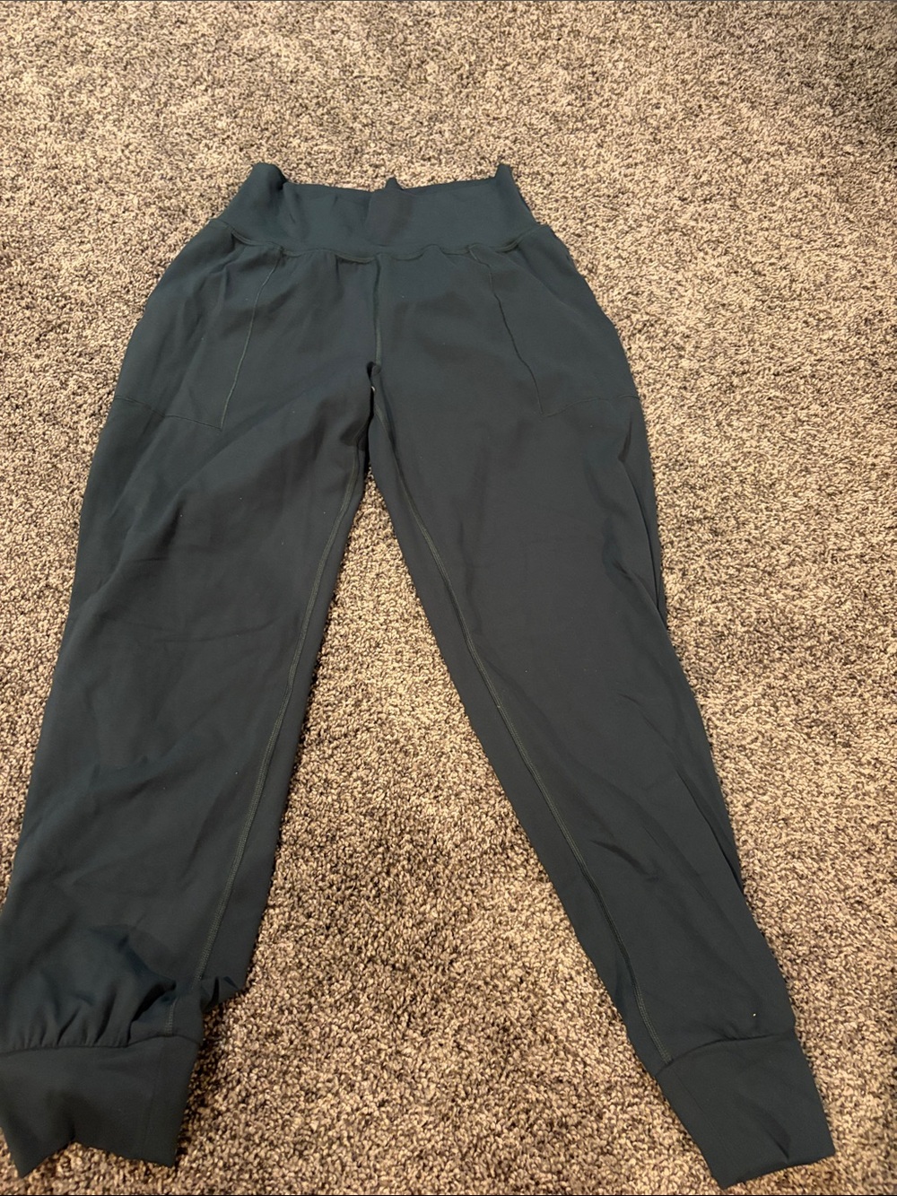Athleta Dark Teal High-Waist Jogger Pants